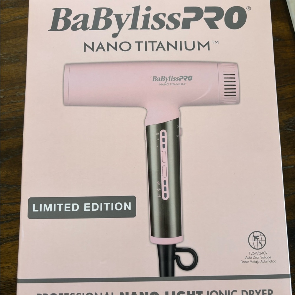 BaBylissPRO Nano Titanium Hair Dryer - Pink and Silver